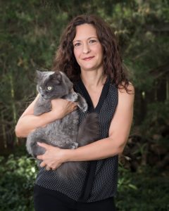 Dr. Sara Barnhart with her cat